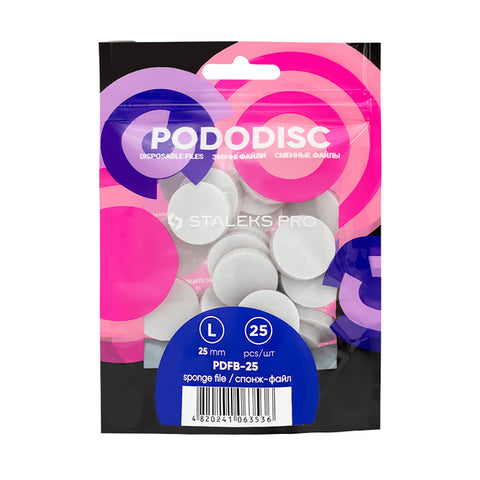 STALEKS PRO PODODISC Sponge Polishing Files - 25 pcs