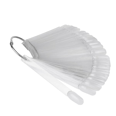 FURMAN Clear Oval Nail Display Tips on Ring - 50 pcs