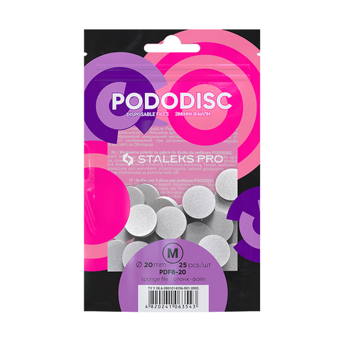 STALEKS PRO PODODISC Sponge Polishing Files - 25 pcs