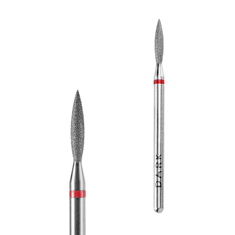 DARK Diamond Sharp Flame Nail Drill Bit 2.1 × 10 mm