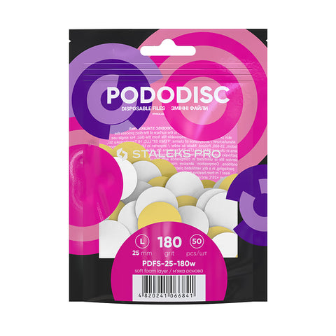 STALEKS PRO PODODISC L White Replacement Files - 50 pcs