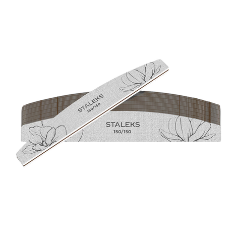 STALEKS PRO EXPERT 40 Mineral Nail Files 150/150 Grit - Crescent (25 pcs)
