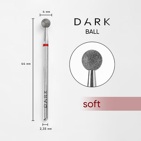 DARK Diamond Ball Nail Drill Bit 4 mm