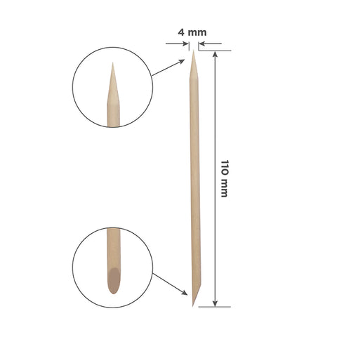 STALEKS PRO Orange Manicure Sticks 11 cm - 100 pcs