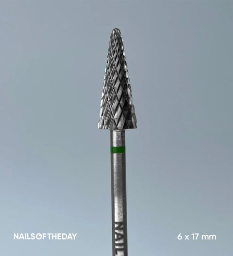NAILSOFTHEDAY Carbide Cone Nail Drill Bit 6 × 17 mm